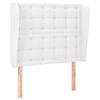vidaXL Höfðagafl með Eyrum 103x23x118/128 cm Hvít Gervileður