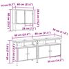 vidaXL Baðherbergismublasett með hillu 3 pcs Brúnn Samsettur viður