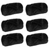 vidaXL &THORN;eppi 6 pcs Svartur 220 x 240 cm Fl&iacute;s