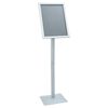 vidaXL Pedestal p&oacute;ststandur Silfur 32,5 x 27 x 126 cm