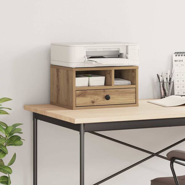 vidaXL Prentara standur Artisan Eik 40 x 32 x 24 cm Samsettur vi&eth;ur