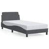 vidaXL R&uacute;mgrind Dover D&ouml;kkgr&aacute;r 90x190 cm Flauel
