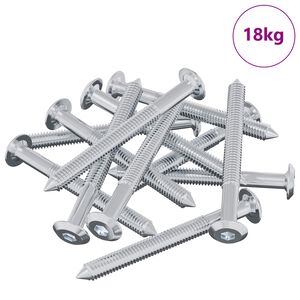 vidaXL Skr&uacute;fa 1600 pcs Silfur M6 x 60 mm St&aacute;l