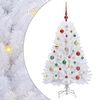 vidaXL Gervi hengdu j&oacute;latr&eacute; me&eth; 150 LED Hv&iacute;tt 120 cm PVC og st&aacute;l