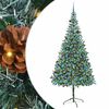 vidaXL Gervi j&oacute;latr&eacute; me&eth; 300 LED me&eth; standi Gr&aelig;nn 210 cm PVC og St&aacute;l