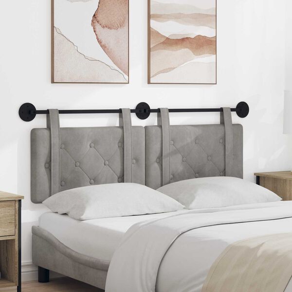 vidaXL Hengisk&aacute;li Vegghengt Lj&oacute;sgr&aacute;r 130 x 55 x 5 cm Flauel