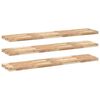 vidaXL Vegghilla 3 stk 140x30x4 cm &Oacute;me&eth;h&ouml;ndla&eth;ur Gegnheill Akas&iacute;uvi&eth;ur