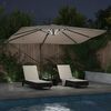 vidaXL Cantilever Roma Parasol Mógrár og svartur 352 x 251 x 265 cm