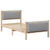 vidaXL Ramsv&iacute;k me&eth; h&ouml;fu&eth;gafl Lj&oacute;sgr&aacute;r 100 x 200 cm d&uacute;kur