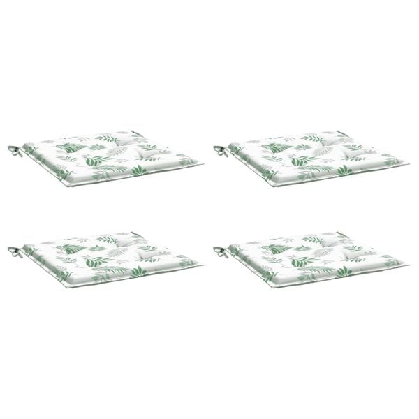 vidaXL St&oacute;la 4 stk. Laufamynstur 50x50x4 cm Tau&aacute;kl&aelig;&eth;i