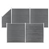 vidaXL WPC Gir&eth;ingarsett 4 Ferningur + 1 Hallandi 792x186 cm Gr&aacute;tt