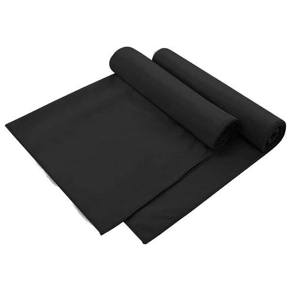 vidaXL &Uacute;ti St&oacute;la Handkl&aelig;&eth;i 2 pcs Svartur 130 x 60 cm