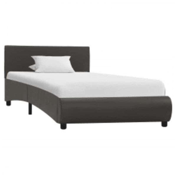 vidaXL R&uacute;mgrind me&eth; LED Gr&aacute; Le&eth;url&iacute;ki 90x200 cm