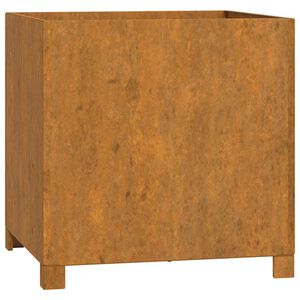 vidaXL Gr&oacute;&eth;ursetningu me&eth; f&oacute;tum Rusty 50x50x50 cm Corten St&aacute;l