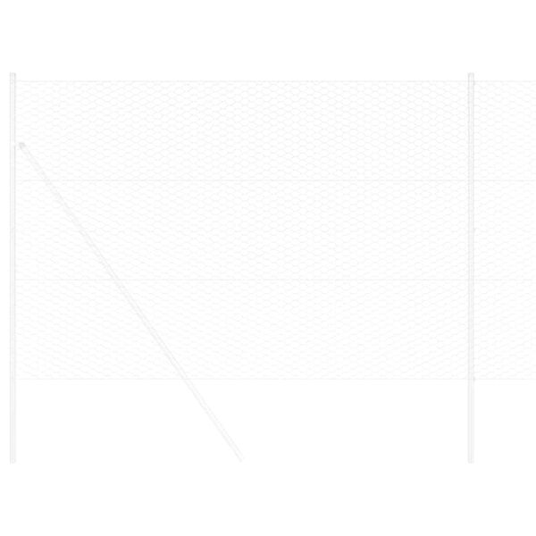 vidaXL Hexagon girðing Silfur 1,5 x 10 m Sinkhúðað stál