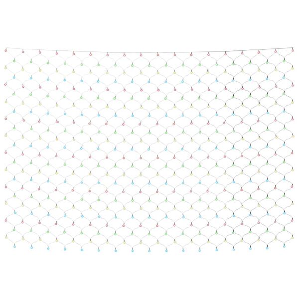 vidaXL Jólaljósaseríunet Marglitt 3x3 m 306 LED Inni Úti