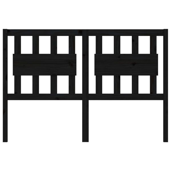 vidaXL H&ouml;f&eth;agafl fyrir R&uacute;m Svartur 145,5x4x100 cm Gegnheil Fura