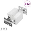 vidaXL Sk&aacute;p upphangandi festing 12 pcs Hv&iacute;tt 70 x 48 x 19 mm