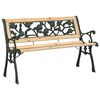 vidaXL Gar&eth;bekkur me&eth; p&uacute;&eth;i Br&uacute;nn 116 x 54 x 73 cm Vi&eth;ur