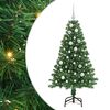 vidaXL Gervi j&oacute;latr&eacute; me&eth; 150 LED Gr&aelig;nn 150 cm PVC, st&aacute;l og plast