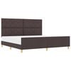 vidaXL Ramsv&iacute;k me&eth; h&ouml;fu&eth;gafl D&ouml;kkbr&uacute;nn 200 x 200 cm d&uacute;kur