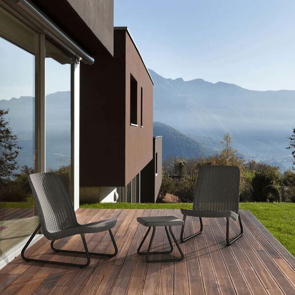 Keter 3 Hluta Útihúsgagnasett "Rio" Grafítgrátt