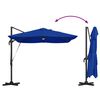 vidaXL Cantilever Roma Parasol Blátt og svart 352 x 251 x 265 cm