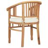 vidaXL St&oacute;ll me&eth; p&uacute;&eth;i 2 pcs Br&uacute;nn 63 x 58 x 89 cm Solid teak vi&eth;ur
