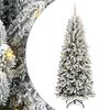 vidaXL Gervi j&oacute;latr&eacute; me&eth; 300 LED Hv&iacute;tt 240 cm PVC, Plast, St&aacute;l og PE