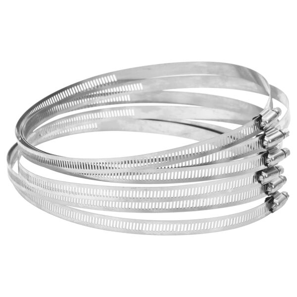 vidaXL Sl&ouml;nguklemmur 6 stk 91-220 mm 304 Ry&eth;fr&iacute;tt St&aacute;l