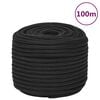 vidaXL B&aacute;tareipi Fullt Svart 14 mm 100 m P&oacute;l&yacute;pr&oacute;p&yacute;len