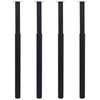 vidaXL &Uacute;tdraganlegir Bor&eth;f&aelig;tur 4 stk. Svartir 710 mm-1100 mm