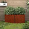 vidaXL gr&oacute;&eth;ursetningar 2 stk 42x40x39 cm Corten St&aacute;l