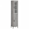 vidaXL H&aacute;r Sk&aacute;pur Gr&aacute;r Sonoma 34,5x34x180 cm Samsettur Vi&eth;ur