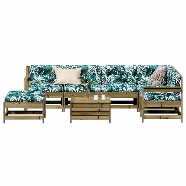 vidaXL 8 Parta Gar&eth;s&oacute;fasett me&eth; Sessum Gagnvarin Fura