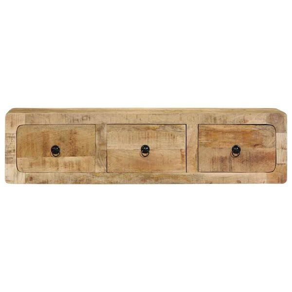 vidaXL Vegghengdur sjónvarpsskápur 100x32x25 cm Solid Wood Gróft Mangó