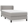vidaXL H&oacute;lfa&eth; Springr&uacute;m me&eth; D&yacute;nu Lj&oacute;sgr&aacute;tt 80x200 cm Tauefni