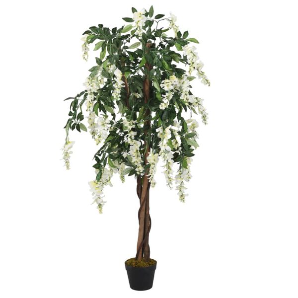 vidaXL Gervi Wisteria Tr&eacute; 1470 Lauf 200 cm Gr&aelig;nt og Hv&iacute;tt