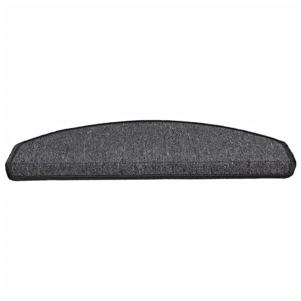 vidaXL Stigamottur 15 stk 65x24x4 cm antras&iacute;t h&aacute;lfhringlaga st&oacute;rar