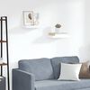 vidaXL Vegghengdar Hillur 2 stk. Hv&iacute;tar 40x23x3,8 cm MDF