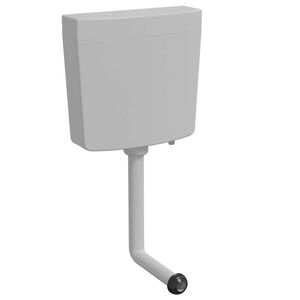 vidaXL Klósettkassi með Vatnsinntaki að neðan 3/6 lítrar Grár