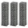 vidaXL Gabion sett 3 stk. Sínkhúðaður Vír 25 x 25 x 100 cm