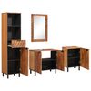 vidaXL Ba&eth;herbergi Sett 4 pcs Acacia Br&uacute;nn Vinnusta&eth;ur Hart mang&oacute;tr&eacute;
