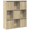 vidaXL B&oacute;kahilla Sonoma Eik 89x24x101,5 cm Samsettur Vi&eth;ur