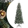vidaXL Gervi j&oacute;latr&eacute; me&eth; 300 LED Gr&aelig;nn 240 cm PVC, plast og st&aacute;l