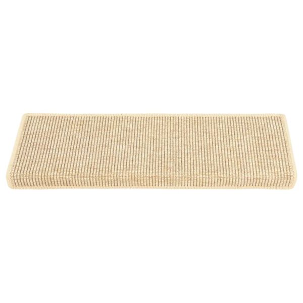 vidaXL Stigamottur 15 stk 65x21x4 cm ljósbeige rétthyrndar brúnir