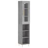 vidaXL H&aacute;r Sk&aacute;pur Gr&aacute;r Sonoma 34,5x34x180 cm Samsettur Vi&eth;ur