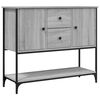 vidaXL Skenkur Gr&aacute;ir Sonoma 100x36x85 cm Samsettur Vi&eth;ur