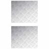 vidaXL Stigaplata R&eacute;tthyrningur 2 pcs Silfur 60 x 50 cm &Aacute;l
