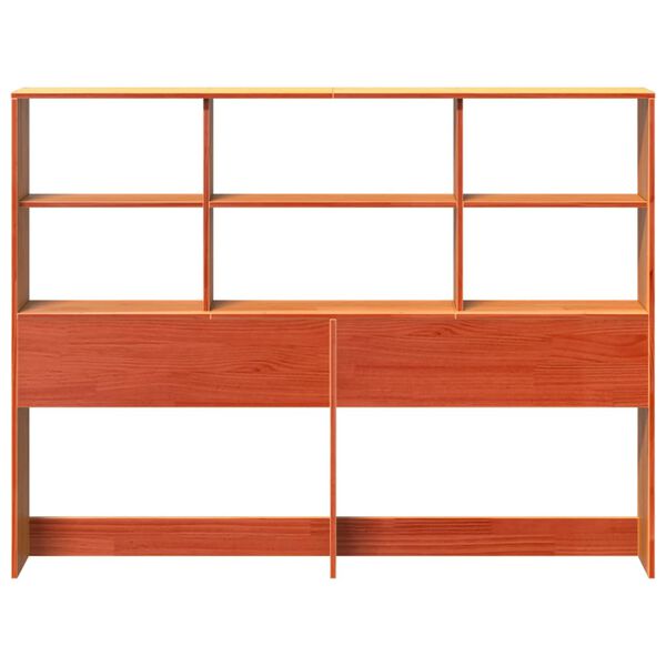 vidaXL H&ouml;fu&eth;gafl me&eth; Geymsla Vaxbr&uacute;nt 160 cm Gegnheil Fura